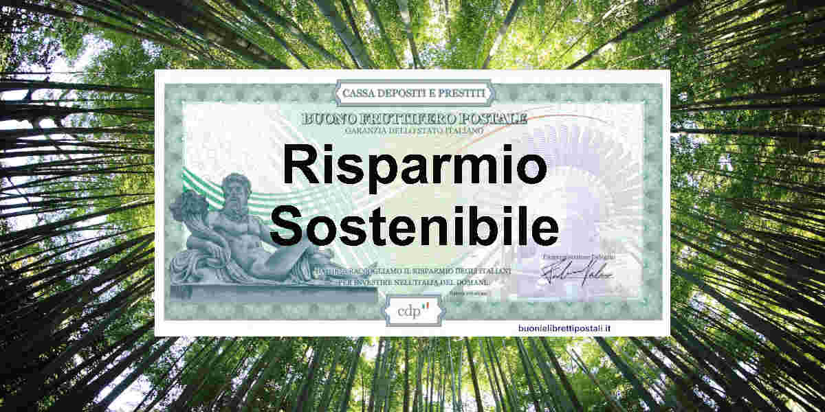 buono fruttifero postale risparmio sostenibile